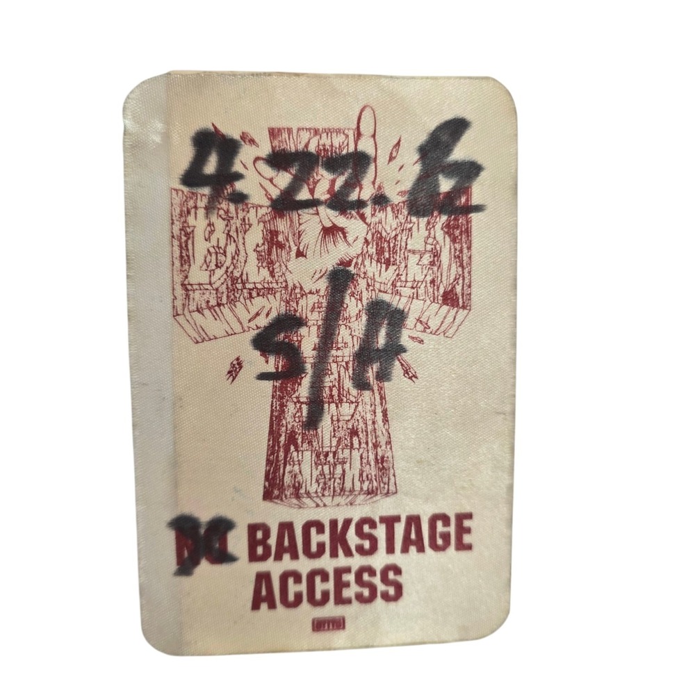 1982 Black Sabbath Backstage Access Pass OTTO Cloth Credential Vintage